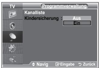 SAMSUNG LE46M87BD - Aktivieren der Kindersicherung - 1