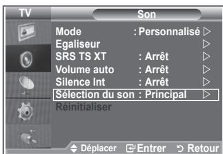 SAMSUNG LE46M87BD - Ecoute du son accompagnant l'image secondaire - 1