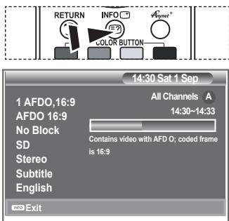 SAMSUNG LE46M87BD - Displaying Programme Information - 1