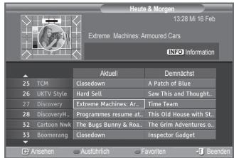 SAMSUNG LE46M87BD - EPG-Informationen (Elektronischer Programmführer) anzeigen - 1