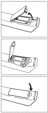 SAMSUNG LE46M87BD - Installing Batteries in the Remote Control - 1
