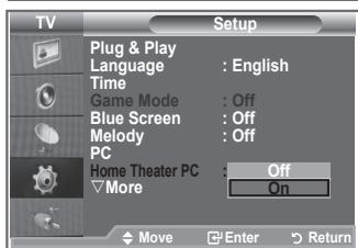 SAMSUNG LE46M87BD - Setting the Home Theater PC - 2