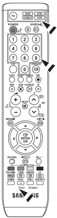 SAMSUNG LE46M87BD - Setting Up Your Remote Control - 1
