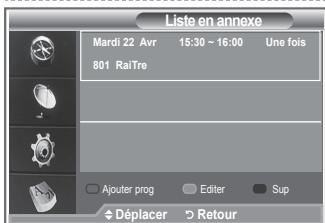 SAMSUNG LE46M87BD - Utilisation de la liste régée - 3
