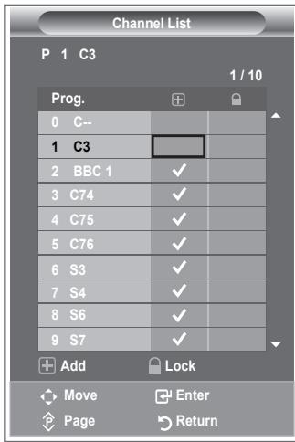SAMSUNG LE46N87BDX - Setting the Channel Lists - 1