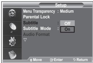 SAMSUNG LE46N87BDX - Setting up the Parental Lock - 5