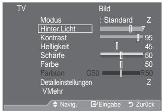 SAMSUNG LE52A559P4F - Kontrast: Wahlen Sie diese Option aus, um den Kontrast zwischen Objekten und Hintergrund einzustellen. - 1