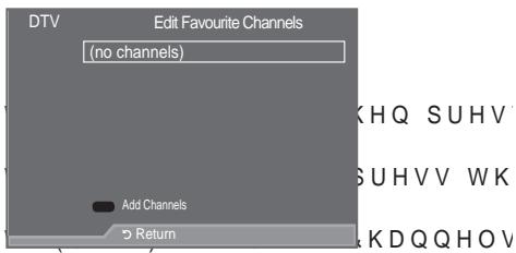 SAMSUNG LE52A559P4F - Editing Your Favourite Channels - 1