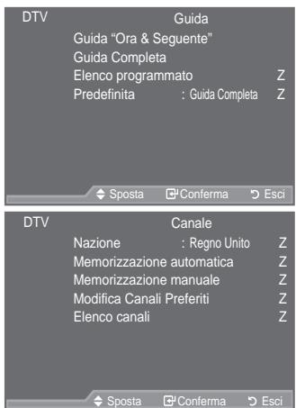 SAMSUNG LE52A559P4F - Anteprima del sistema di menu DTV - 2