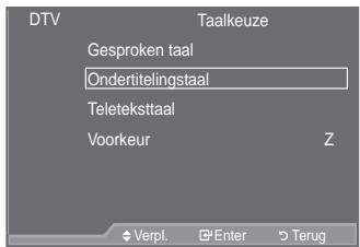 SAMSUNG LE52A559P4F - De voorkeurstaal selecteren (Ondertiteling, Audio of Teletekst) - 2