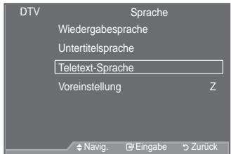SAMSUNG LE52A559P4F - Auswahlen der bevorzugten Sprache (Untertitel, Audio oder Teletext) - 3