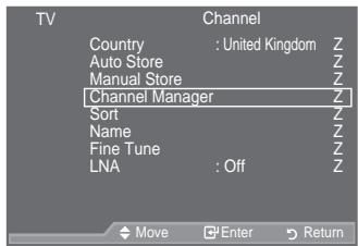 SAMSUNG LE52A559P4F - Adding / Locking Channels - 1