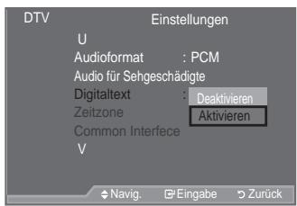 SAMSUNG LE52A559P4F - Digitaltext einstellen (Nur Großbritannien) - 1
