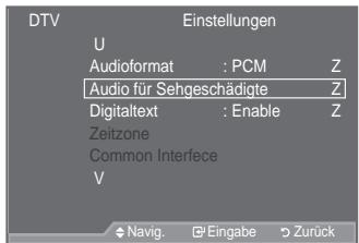 SAMSUNG LE52A559P4F - Auswahlen der Audiobeschreibung - 1