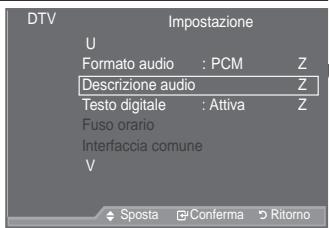 SAMSUNG LE52A559P4F - Selezione dell'opzione Descrizione audio - 1