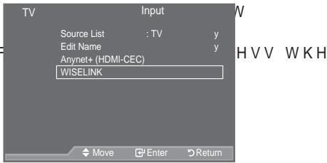 SAMSUNG LE52A559P4F - Using the WISELINK Menu - 1