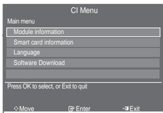 SAMSUNG LE52A559P4F - Selecting the CI (Common Interface) Menu - 1