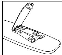 SAMSUNG LE52A559P4F - Instalación de las pilas en el mando a distancia - 2
