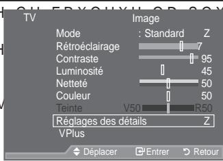 SAMSUNG LE52A559P4F - Réglages des détails de l'image - 1