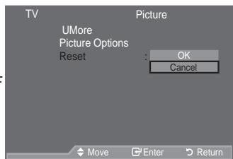 SAMSUNG LE52A559P4F - Resetting the Picture Settings to the Factory Defaults - 1