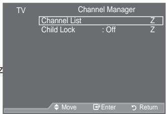 SAMSUNG LE52A559P4F - Adding / Locking Channels - 2