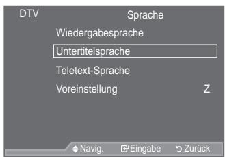 SAMSUNG LE52A559P4F - Auswahlen der bevorzugten Sprache (Untertitel, Audio oder Teletext) - 2