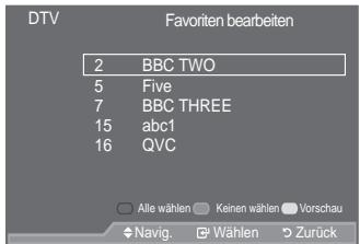 SAMSUNG LE52A559P4F - Bevorzugte Kanälebearbeiten - 3