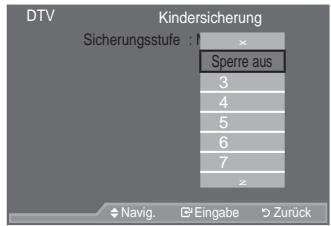 SAMSUNG LE52A559P4F - Kindersicherung einstellen - 3