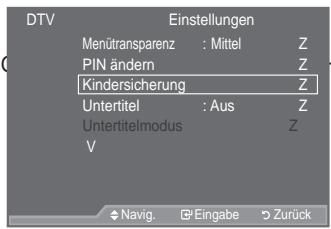 SAMSUNG LE52A559P4F - Kindersicherung einstellen - 1