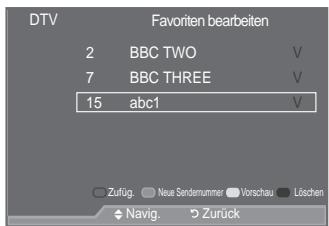 SAMSUNG LE52A559P4F - Bevorzugte Kanälebearbeiten - 9