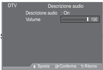 SAMSUNG LE52A559P4F - Selezione dell'opzione Descrizione audio - 3