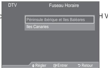 SAMSUNG LE52A559P4F - Sélection du fuseau horaire (espagne uniquement) - 2