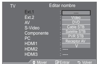 SAMSUNG LE52A559P4F - Ediciones de los nombres de fuentes de entrada - 2