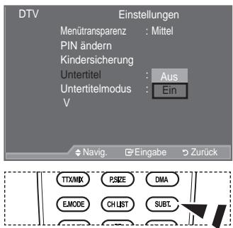 SAMSUNG LE52A559P4F - Einrichten von Untertiteln - 1