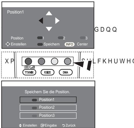 SAMSUNG LE52A559P4F - Abspeichern der Position - 1