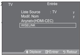 SAMSUNG LE52A559P4F - Utilisation du menu wiselink - 1