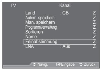 SAMSUNG LE52A559P4F - Senderfeinabstimmung durchführren - 1