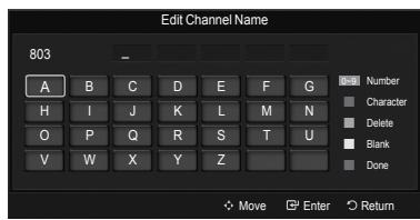 SAMSUNG LE52A568P3M - Edit Channel Name-Analogue - 3