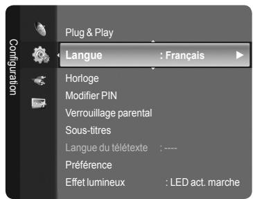 SAMSUNG LE52A568P3M - Sélection d'une langue de menu - 1