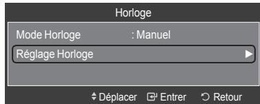 SAMSUNG LE52A568P3M - Option 1: Réglage manuel de l'horloge - 4