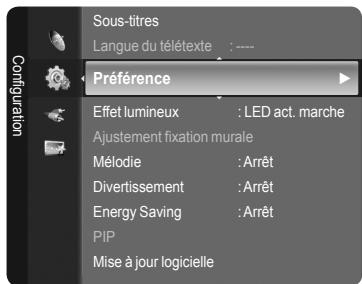 SAMSUNG LE52A568P3M - Sélection d'une langue de préférence - 1