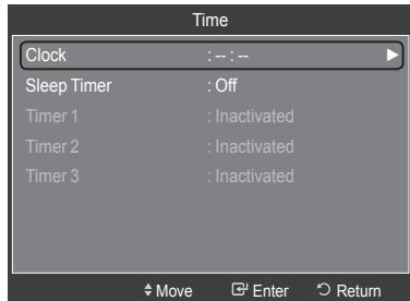 SAMSUNG LE52A568P3M - Option 1: Setting the Clock Manually - 2
