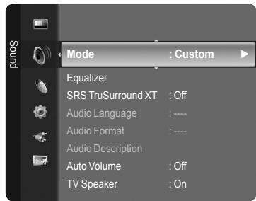 SAMSUNG LE52A568P3M - Changing the Sound Standard - 1