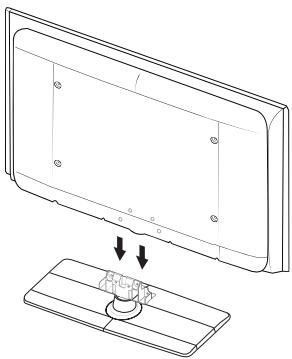 SAMSUNG LE52A568P3M - Installing the Stand - 1