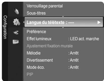 SAMSUNG LE52A568P3M - Sélection d'une langue de télétexte - 1