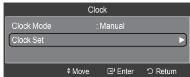 SAMSUNG LE52A568P3M - Option 1: Setting the Clock Manually - 4