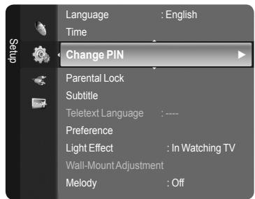 SAMSUNG LE52A568P3M - Setting Up Your Personal ID Number (PIN) - 1