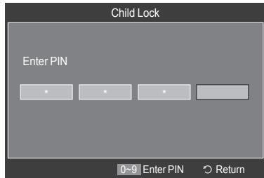 SAMSUNG LE52A568P3M - Activating the Child Lock - 2
