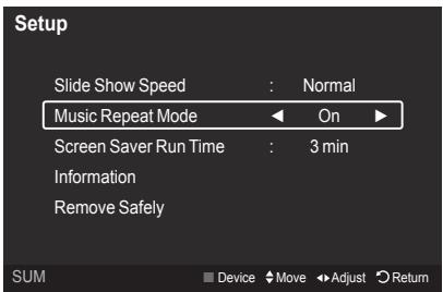 SAMSUNG LE52A568P3M - Music Repeat Mode - 1
