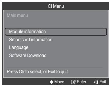 SAMSUNG LE52A568P3M - Selecting the CI (Common Interface) Menu - 3